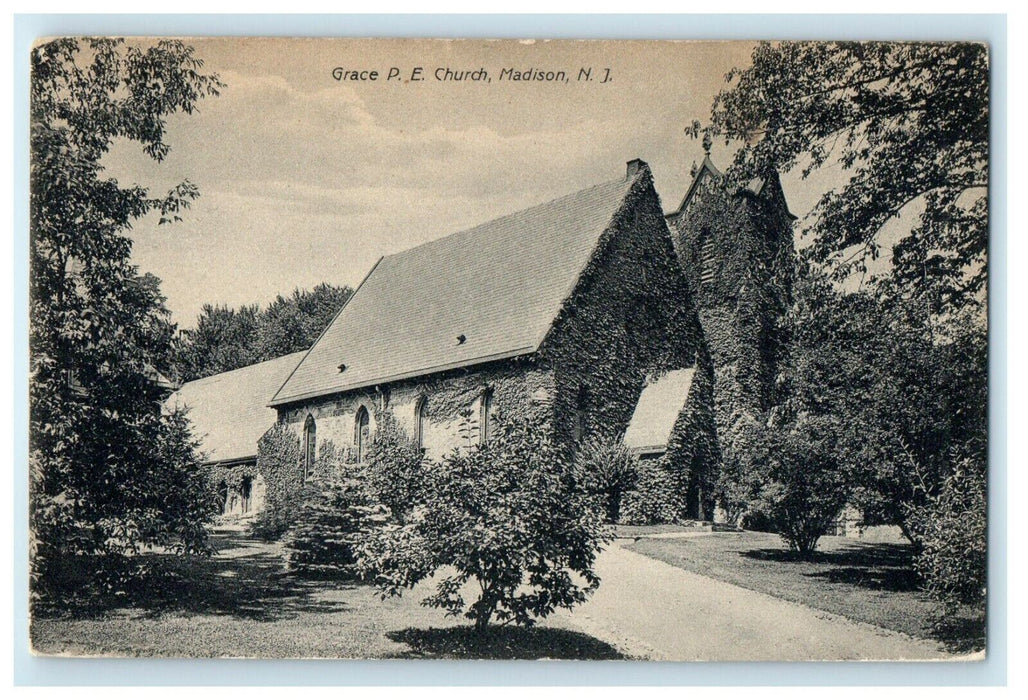 c1910 Entrance Of Grace P.E Church Madison New Jersey NJ Unposted Postcard