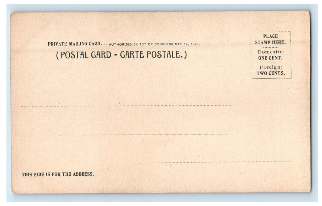 c1900s Lincoln Monument, Greetings from Springfield IL PMC Unposted Postcard
