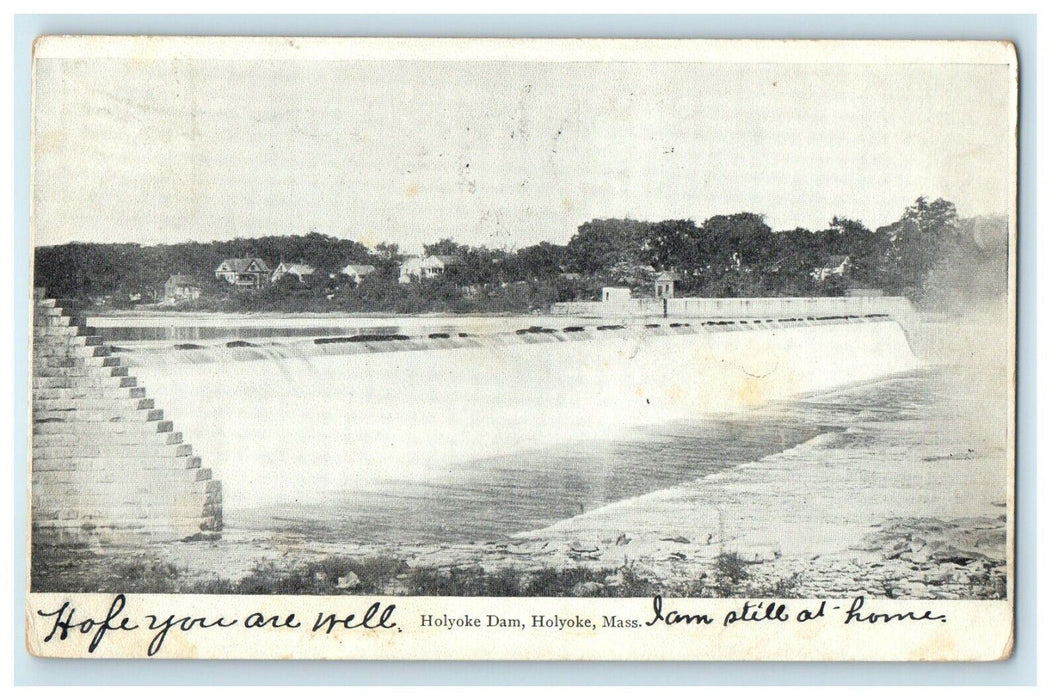 c1906 Holyoke Dam Holyoke, Massachusetts MA Antique Posted Postcard