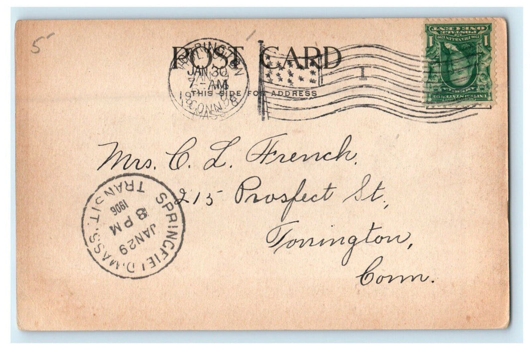 c1906 Holyoke Dam Holyoke, Massachusetts MA Antique Posted Postcard
