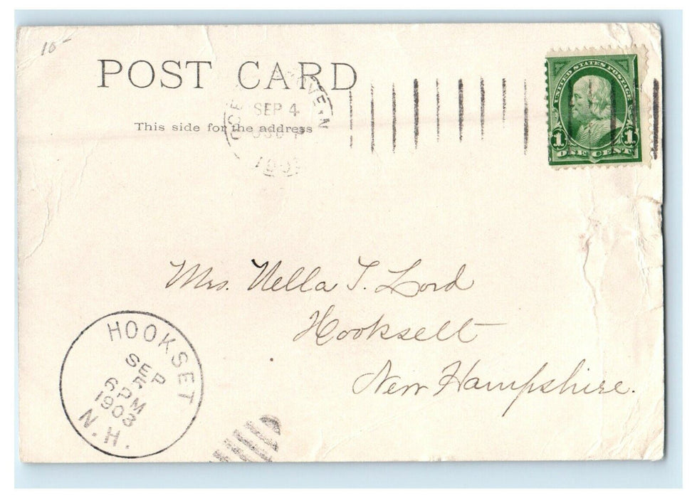 1903 On The Beach Scene Ocean Grove New Jersey NJ Antique Postcard