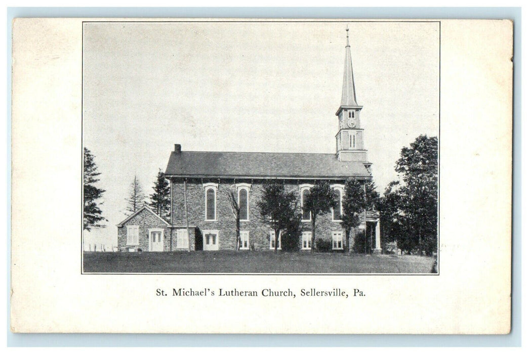 St. Michael's Lutheran Church Sellersville Pennsylvania PA Unposted Postcard
