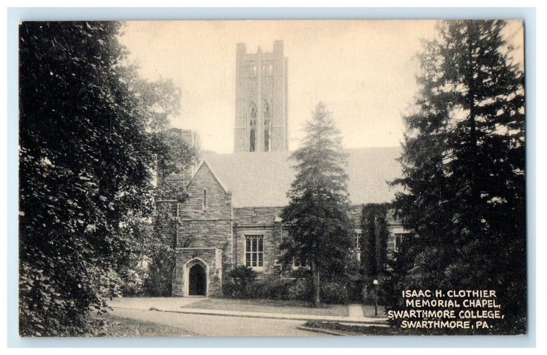 1947 Isaac Clothier Memorial Chapel College Swarthmore Pennsylvania PA Postcard