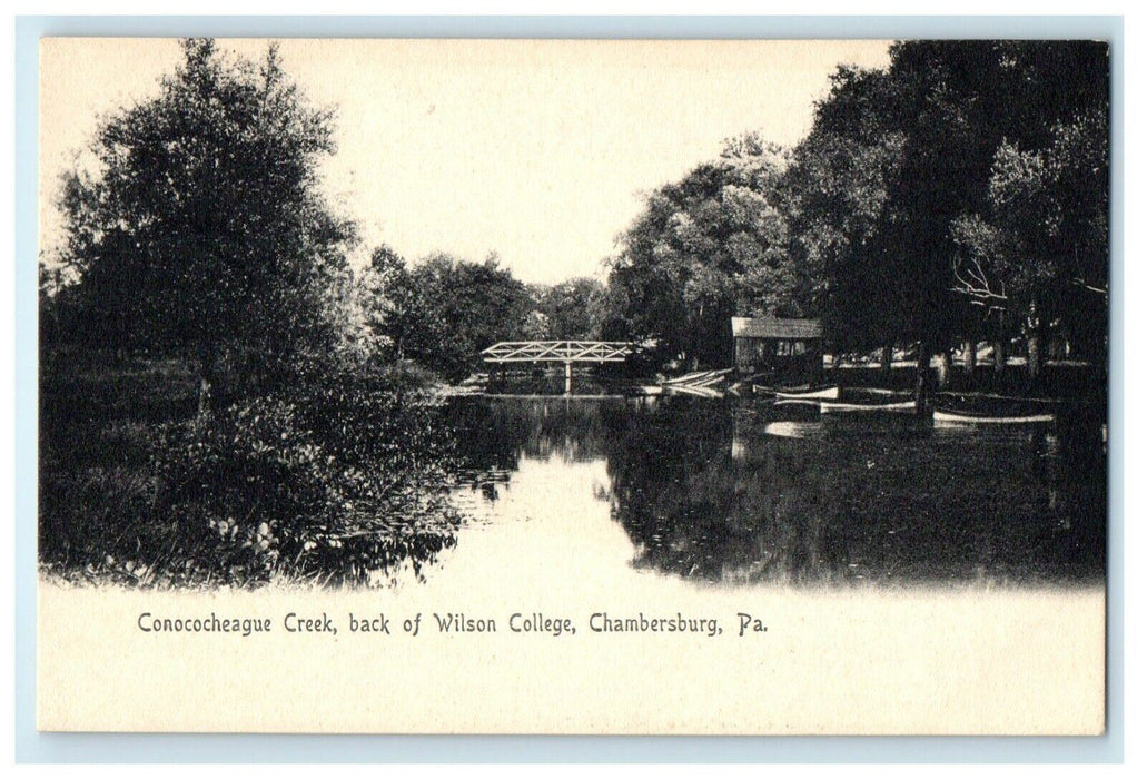 Conococheague Creek Back Of Wilson College Chambersburg Pennsylvania PA Postcard