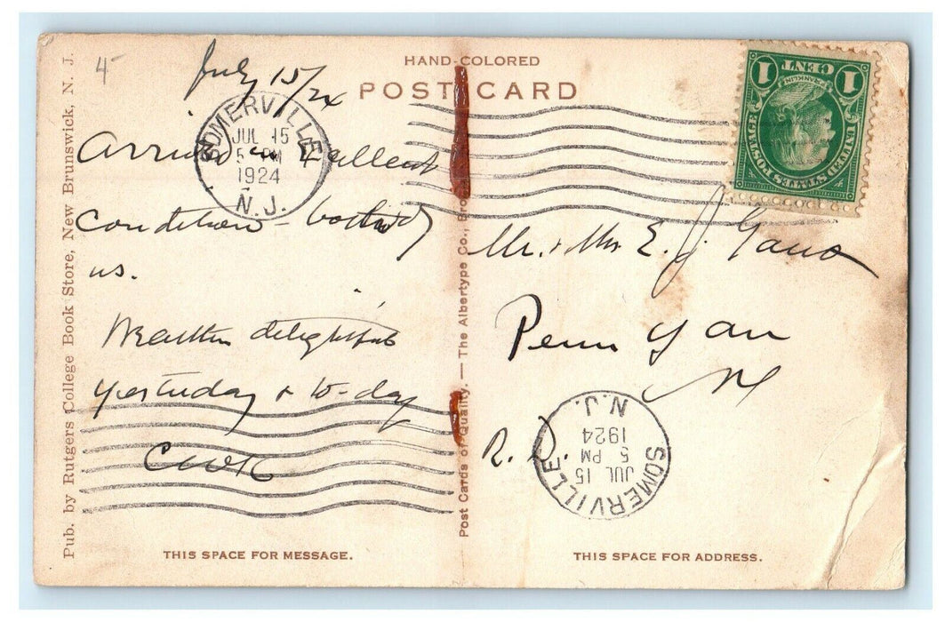 1924 Chemistry Building Rutgers College New Brunswick New Jersey NJ Postcard