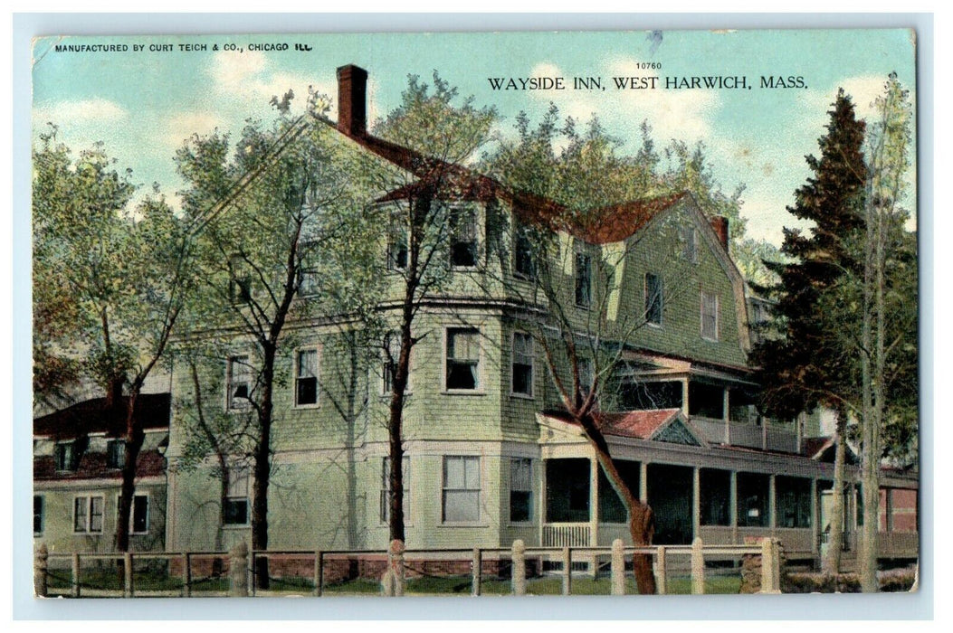 c1908 Wayside Inn, West Harwich, Massachusetts MA Antique Postcard
