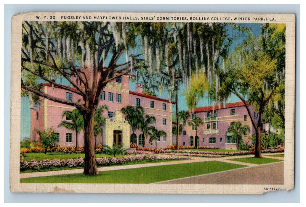 Pugsley And Mayflower Halls Rollins College Winter Park Florida FL Postcard