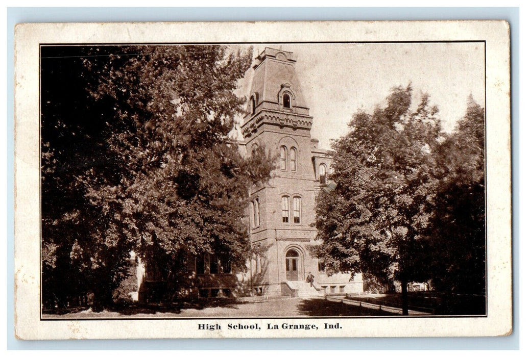 c1910's High School Building La Grange Indiana IN Unposted Antique Postcard