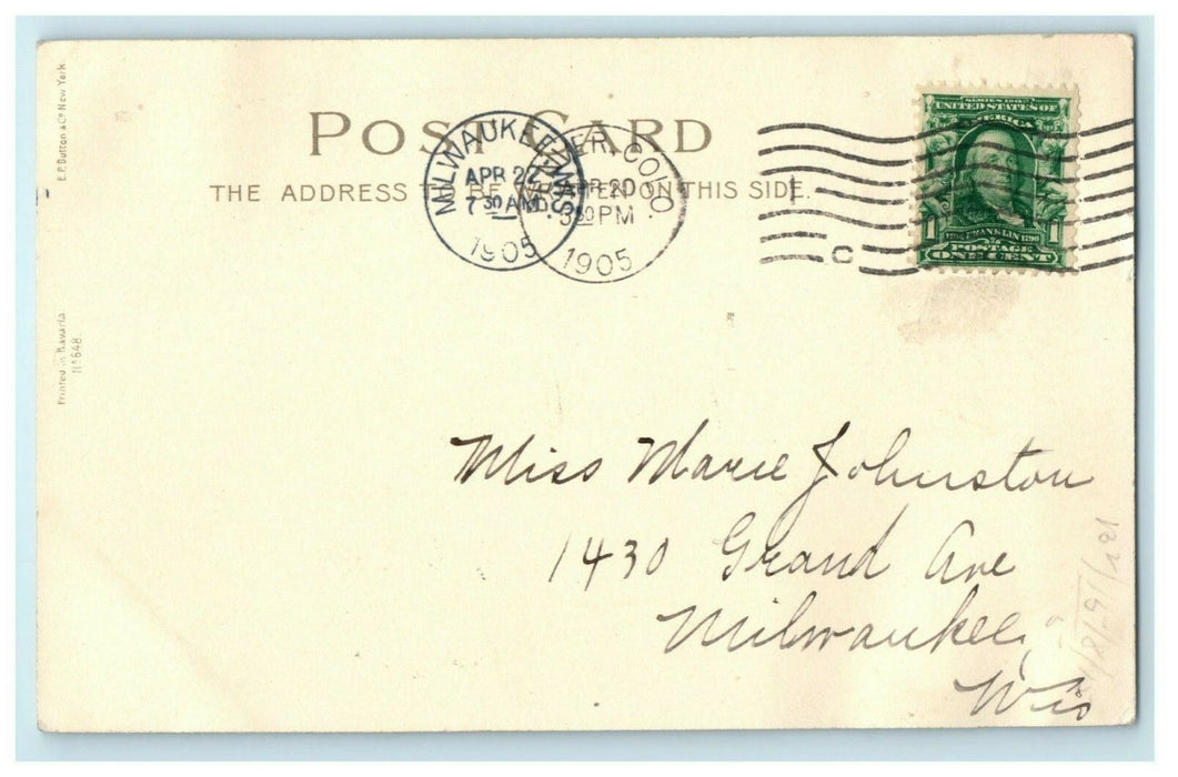1905 Easter Cross Christian Religious Denver Colorado Bavaria Antique Postcard