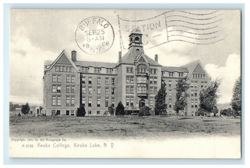 1906 Keuka College, Keuka Lake, New York NY Antique Posted Cancel Postcard