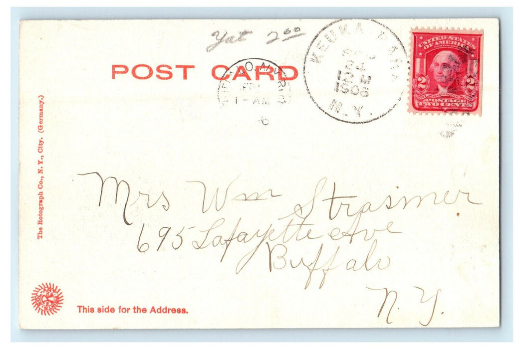 1906 Keuka College, Keuka Lake, New York NY Antique Posted Cancel Postcard