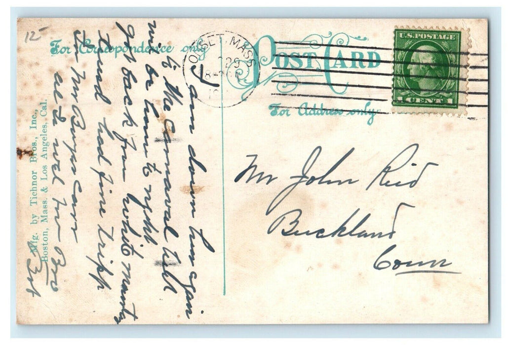 c1917 Glen Cove Hotel, Onset Massachusetts MA RPPC Antique Postcard