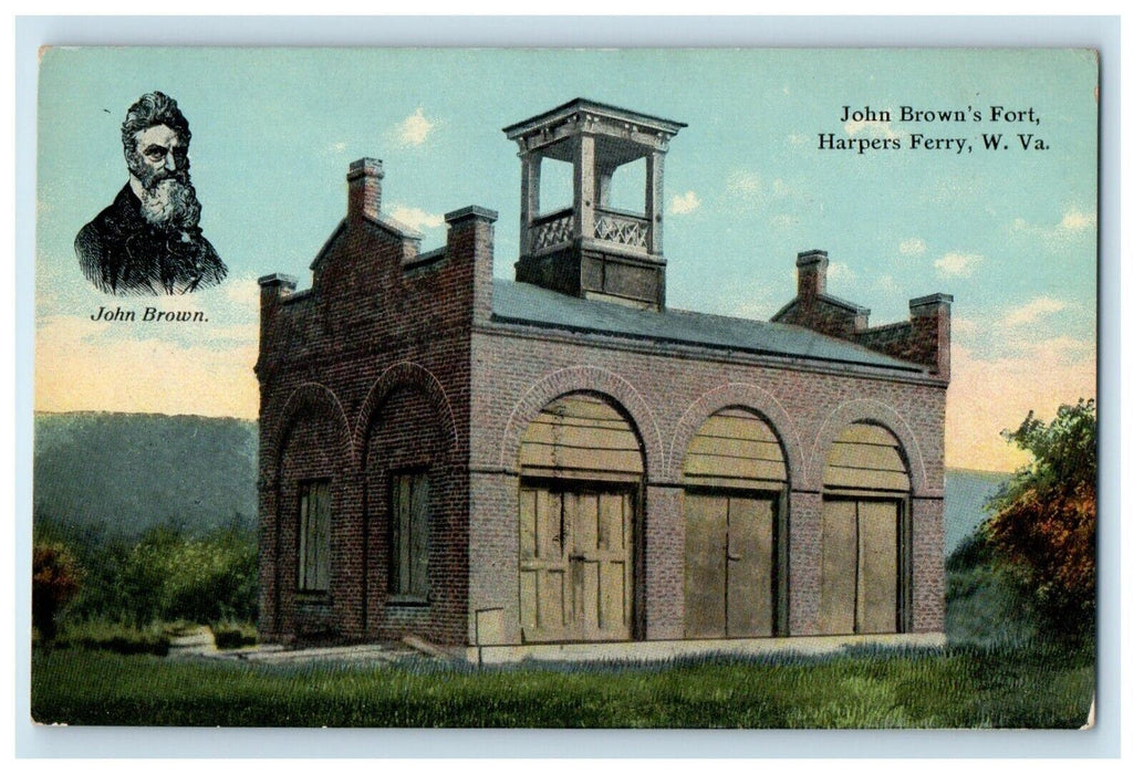 c1910's Harpers Ferry WV,  John Brown's Fort Unposted Antique Postcard