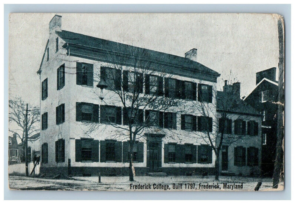 1914 Frederick CollegeBuilding Built 1797 Frederick Maryland MD Antique Postcard
