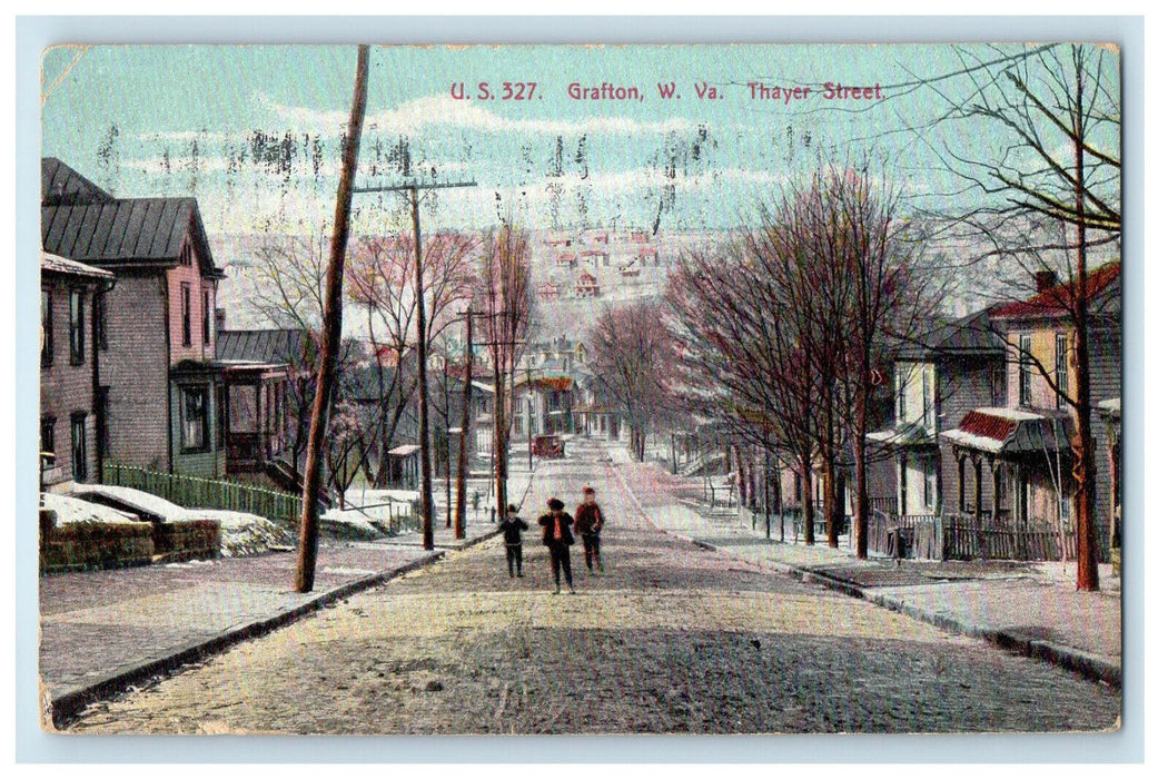 1907 Thayer Street Grafton West Virginia WV Posted Antique Postcard