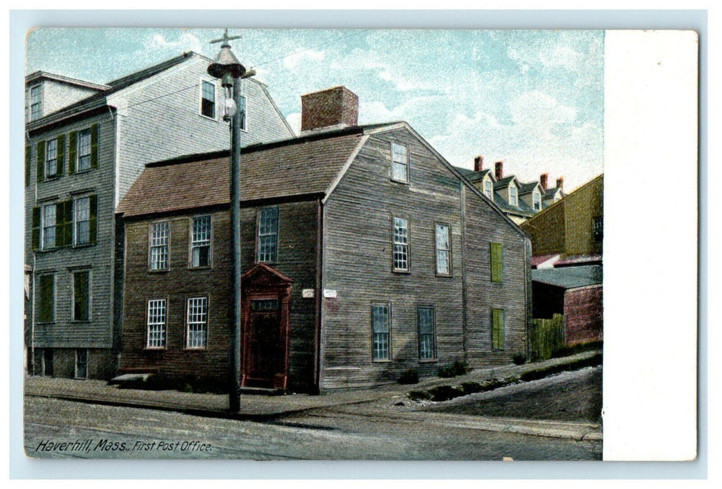 c1906 First Post Office, Haverhill, Massachusetts MA Antique Postcard