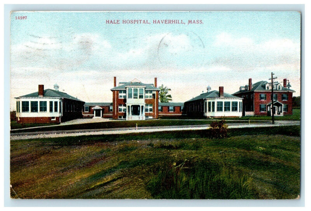 c1909 View of Hale Hospital in Haverhill, Massachusetts MA Antique Postcard