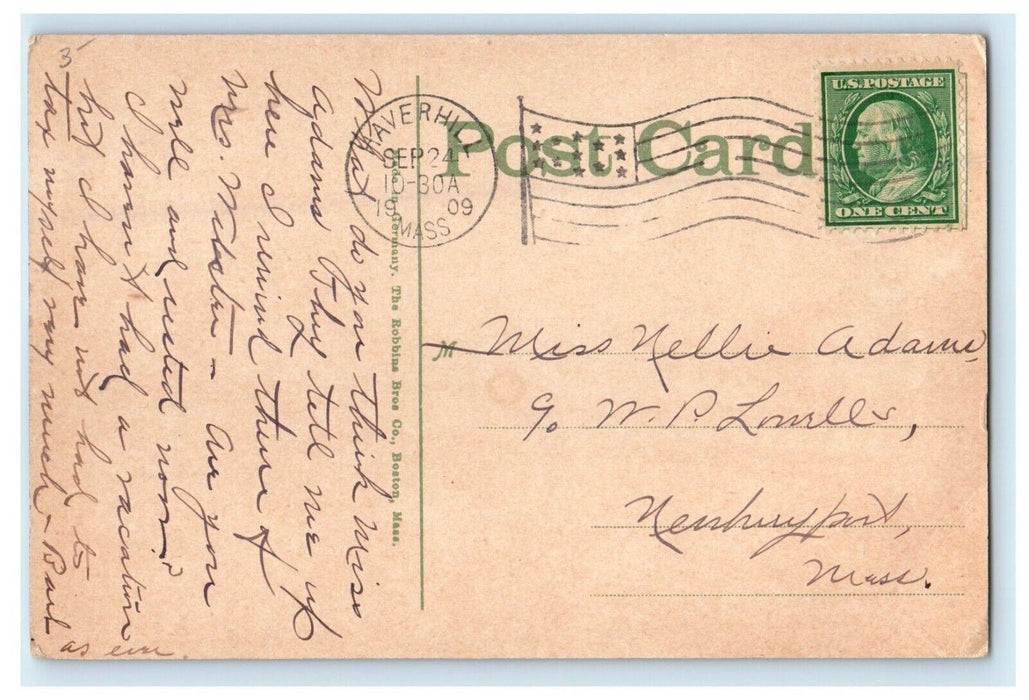 c1909 View of Hale Hospital in Haverhill, Massachusetts MA Antique Postcard