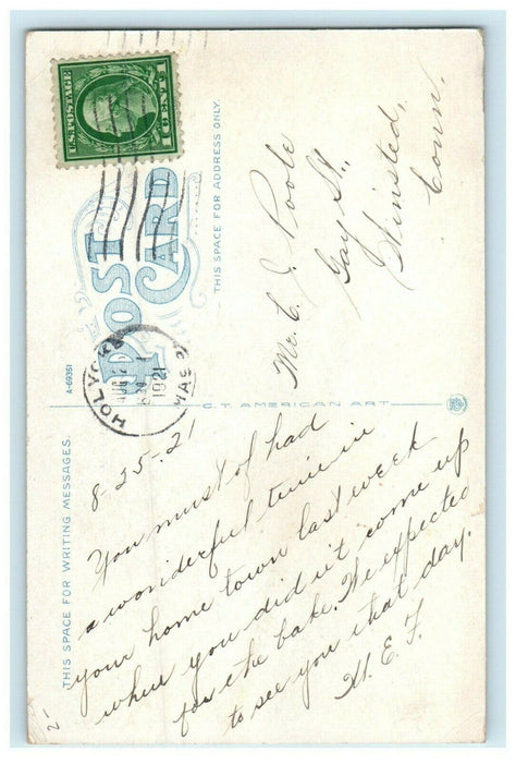 c1921 View in Mountain Park, Mt. Tom, Holyoke, Massachusetts MA Antique Postcard