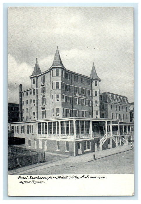 1901 View Of Hotel Searborough Atlantic City New Jersey NJ Antique Postcard