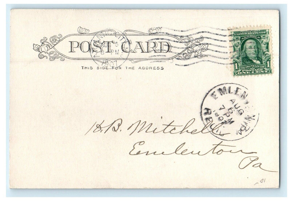 1901 View Of Hotel Searborough Atlantic City New Jersey NJ Antique Postcard