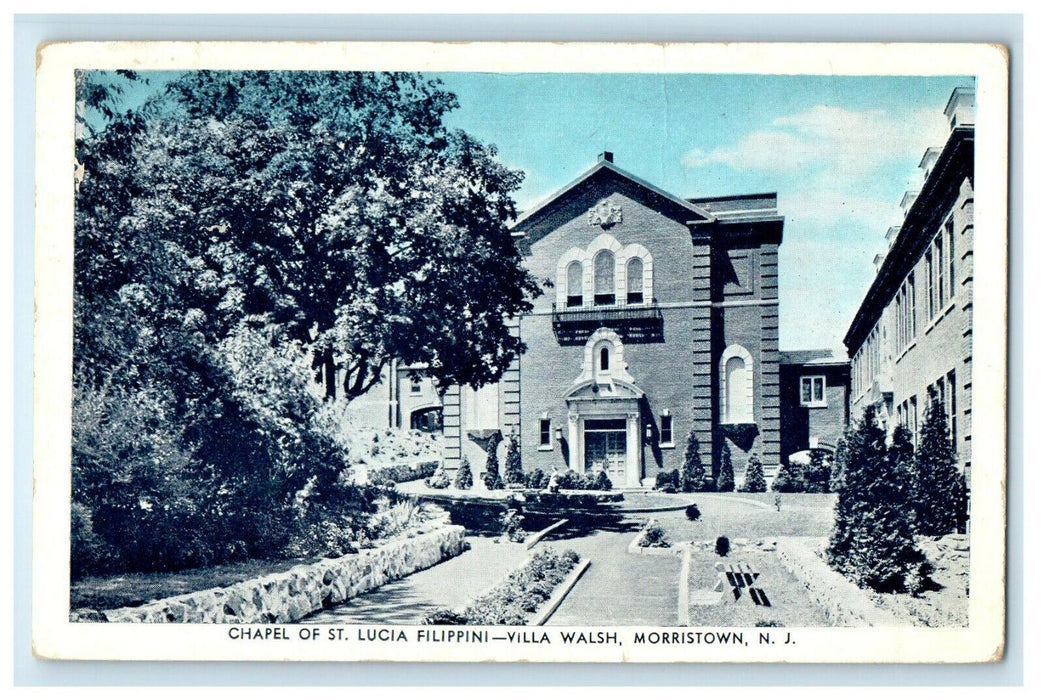 1963 Chapel Of St. Lucia Filippini Villa Walsh Morristown New Jersey NJ Postcard