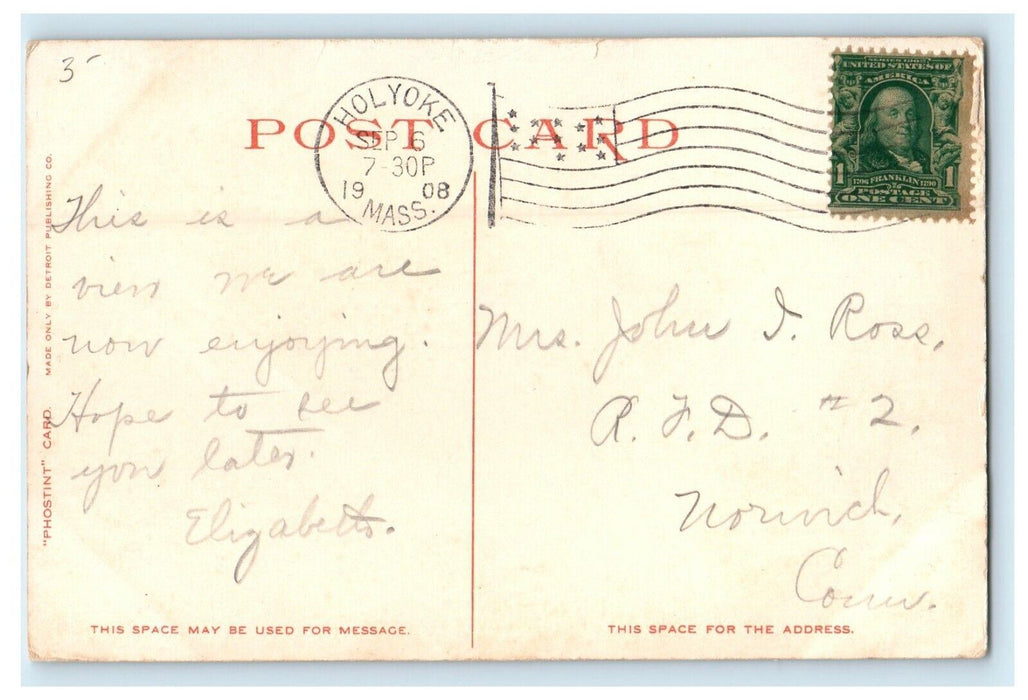 c1908 Scene in Mt. Tom, Holyoke, Massachusetts MA Antique Postcard