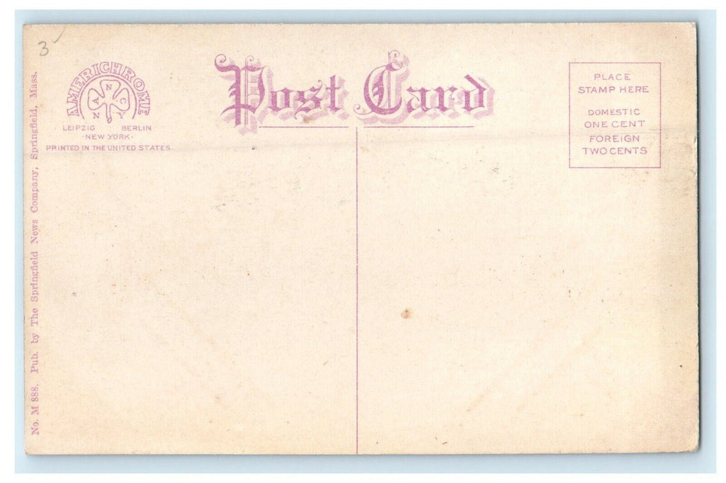 c1914 View of Lower Station, Mt Tom. RR Holyoke, Massachusetts MA Postcard