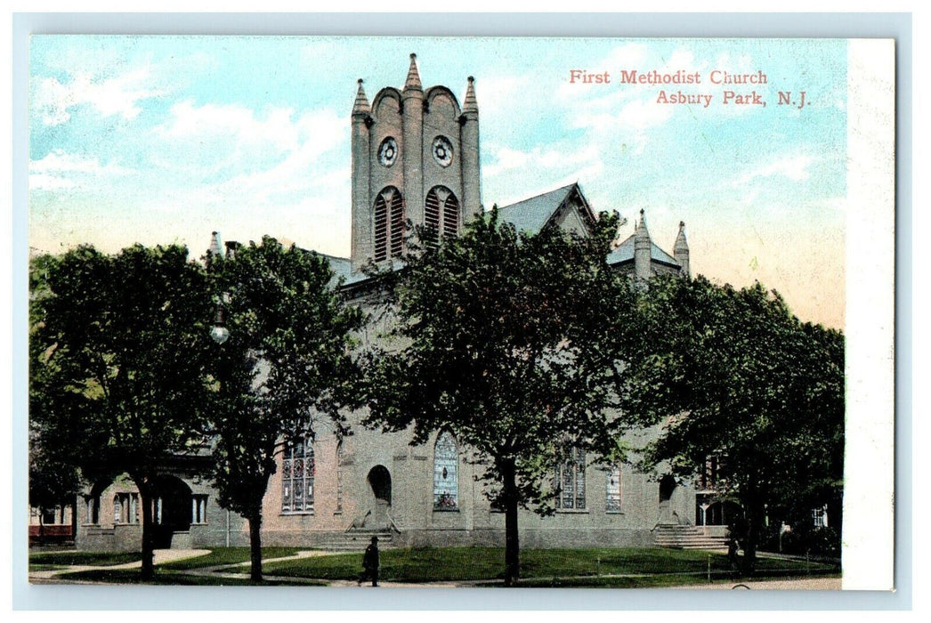 c1905 First Methodist Church Asbury Park New Jersey NJ Unposted Postcard