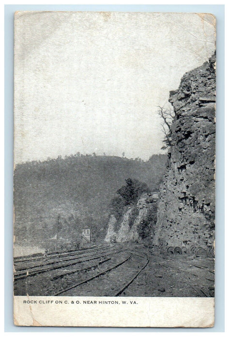 Rock Cliff On C & O Railroad Near Hinton West Virginia WV Unposted Postcard