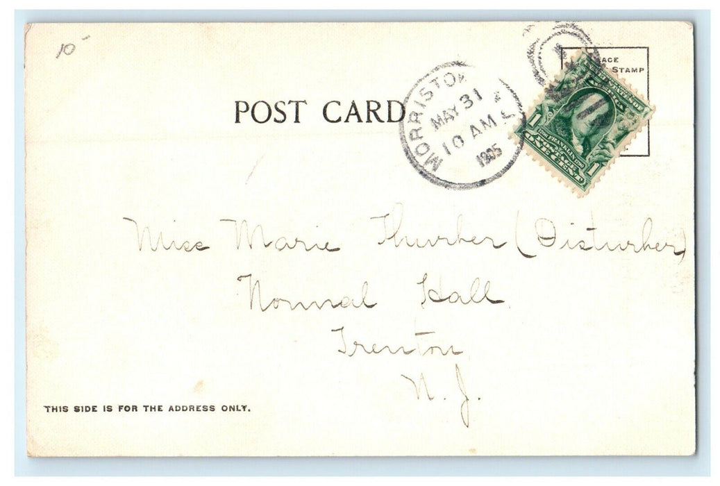 1905 Greetings From Morristown Speedweel Lake New Jersey NJ Antique Postcard