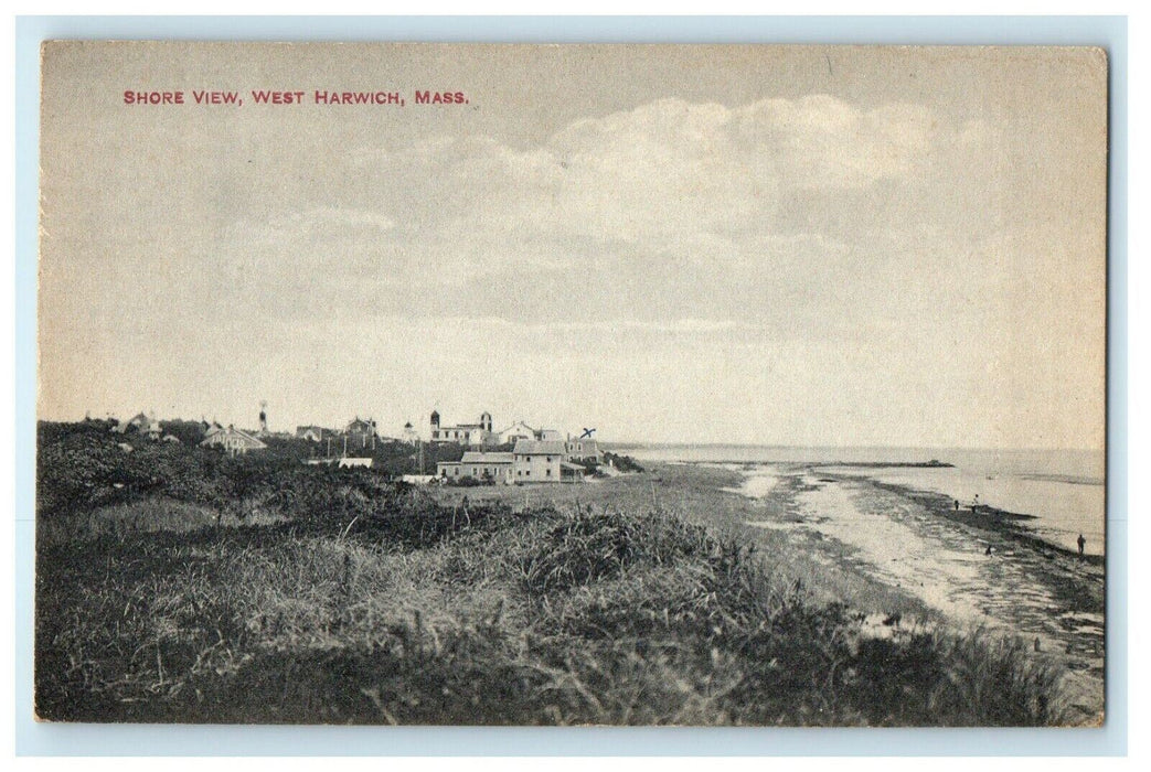 c1914 Shore View, West Harwich, Massachusetts MA Antique Posted Postcard