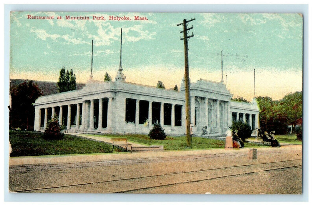 c1913 Restaurant of Mountain Park, Holyoke, Massachusetts MA Postcard