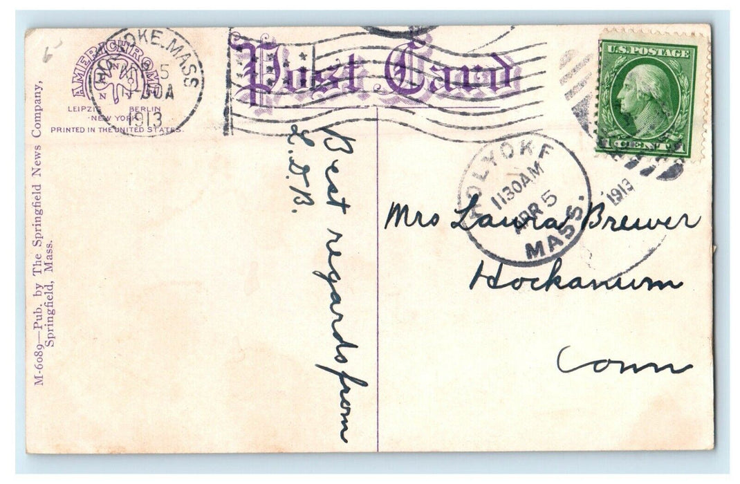 c1913 Restaurant of Mountain Park, Holyoke, Massachusetts MA Postcard