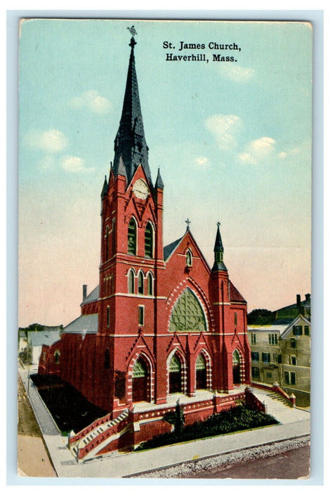 c1909 St. James Church, Haverhill, Massachusetts MA Antique Postcard
