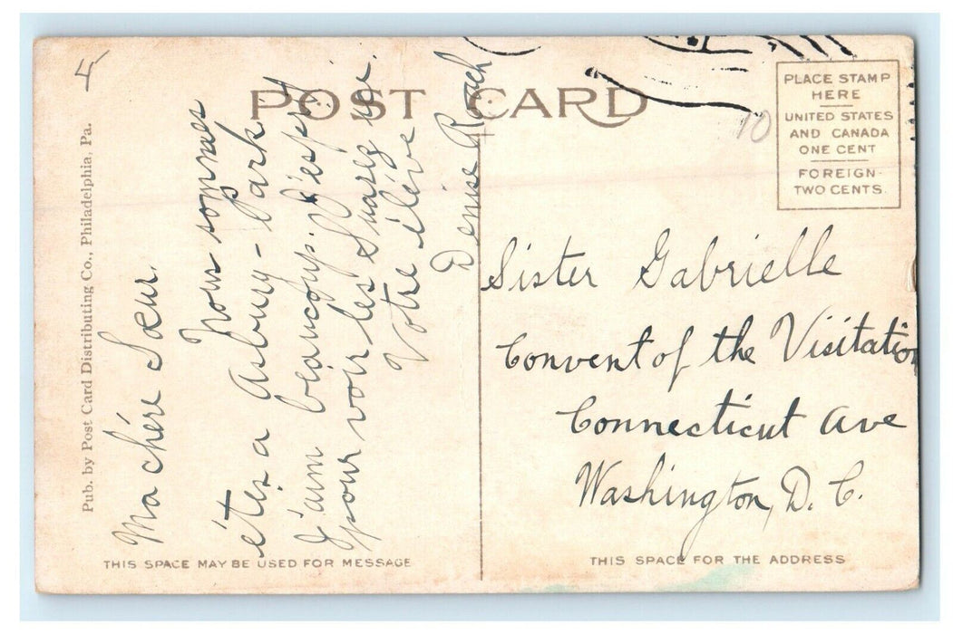 c1910 Holy Spirit Catholic Church Asbury Park New Jersey NJ Antique Postcard