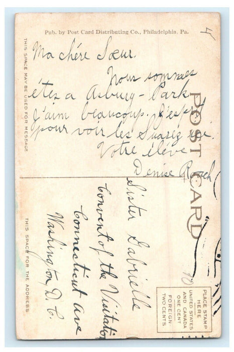 c1910 Holy Spirit Catholic Church Asbury Park New Jersey NJ Antique Postcard