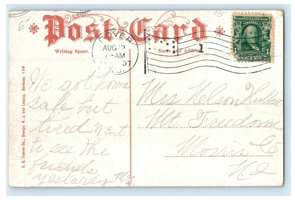 1907 The First Presbyterian Church Morristown New Jersey NJ Antique Postcard