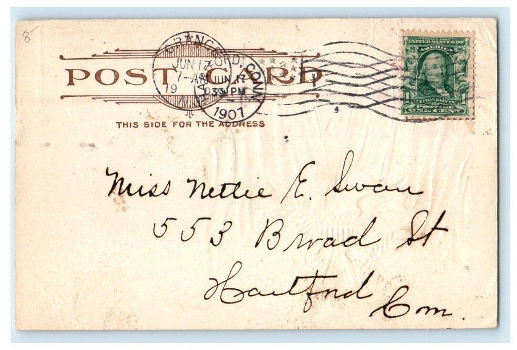 1907 Greetings From Centennial Of The Oranges New Jersey NJ Embossed Postcard