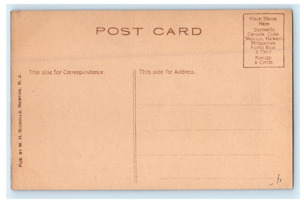 c1910 Christ Episcopal Church Newton New Jersey NJ Unposted Antique Postcard