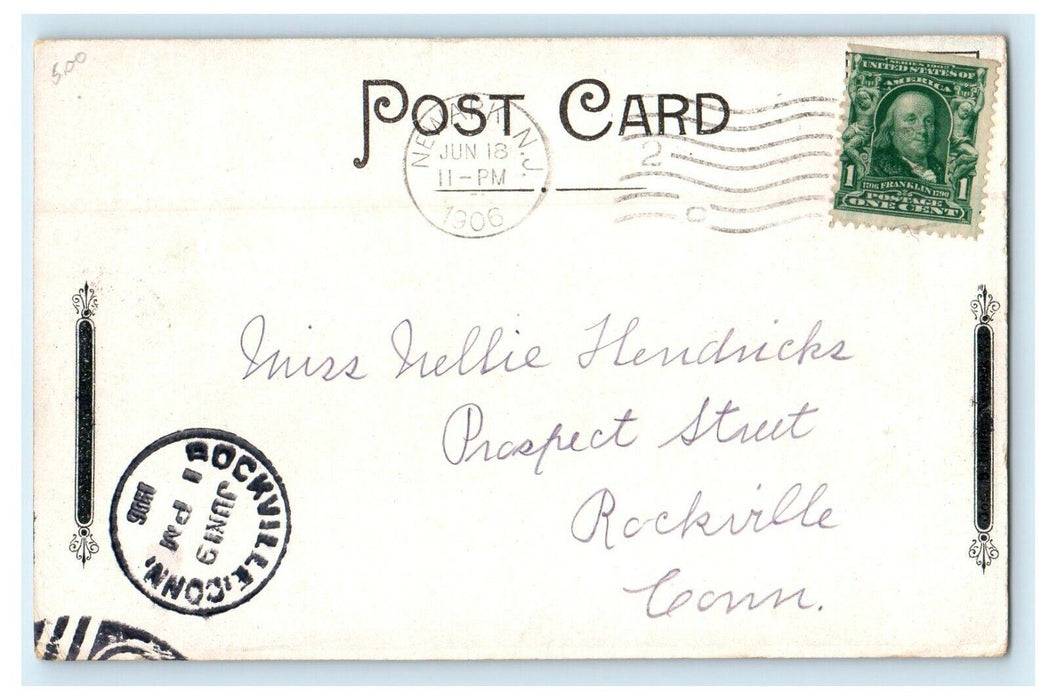 1906 A Multiview Of Churches At Newark New Jersey NJ Antique Postcard