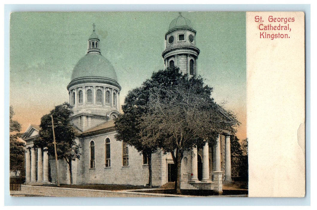 1907 St. Georges Cathedral, Kingston New York NY Antique Posted Postcard