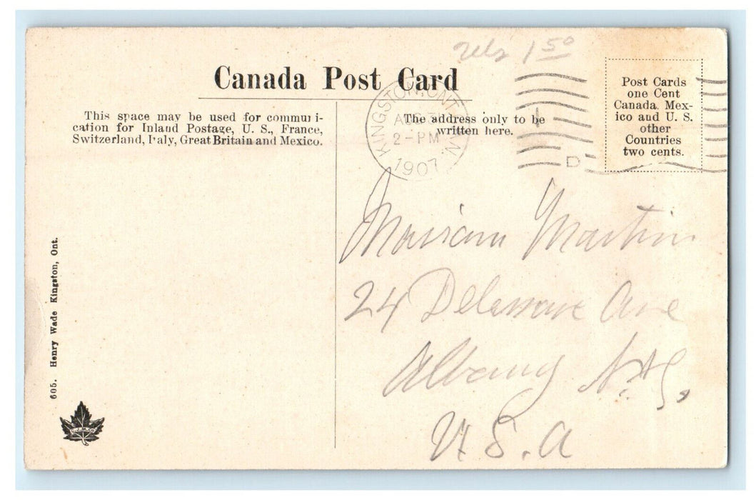 1907 St. Georges Cathedral, Kingston New York NY Antique Posted Postcard