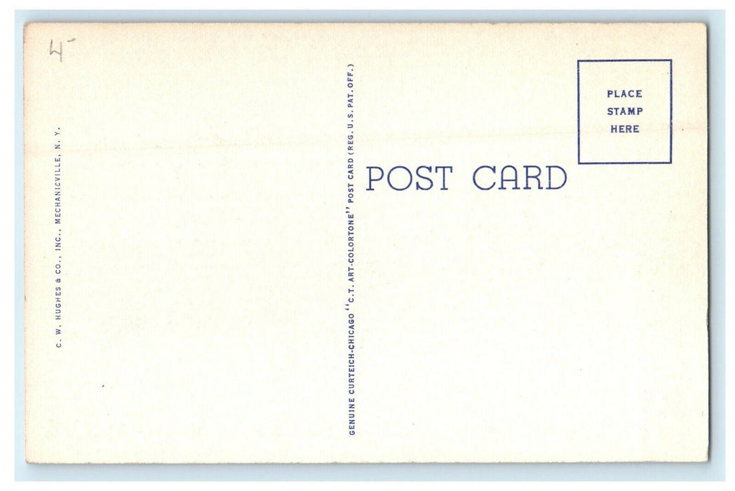 c1937 Holy Cross Church, Holyoke, Massachusetts MA Vintage Unposted Postcard