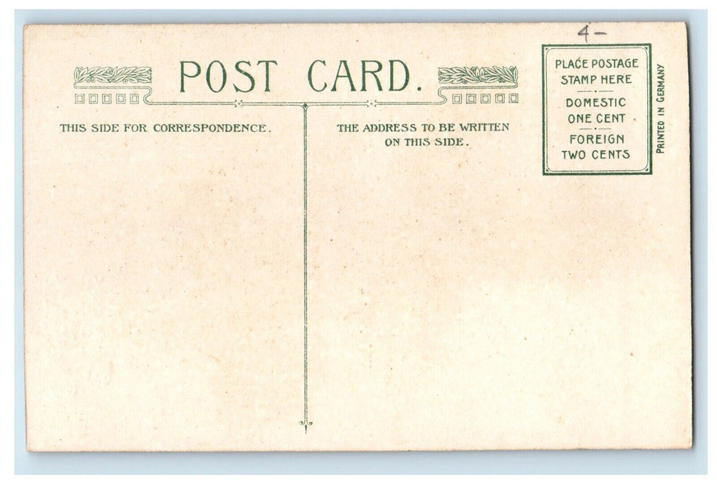 c1905 Silk Christmas Greetings Holly Winch Back Unposted Antique Postcard
