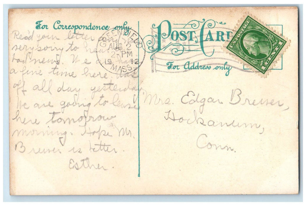 1912 Entrance to Bears Den Greenfield Massachusetts MA Antique Postcard