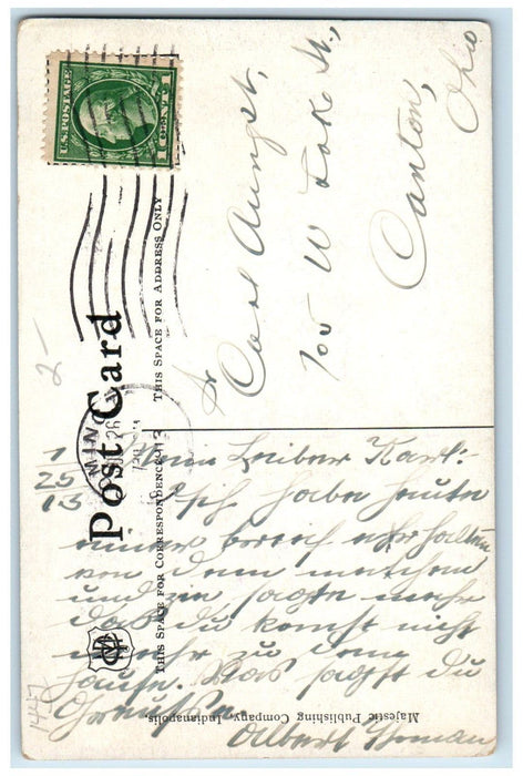 1913 I. S. N. U. Green House View Normal Illinois IL Posted Antique Postcard