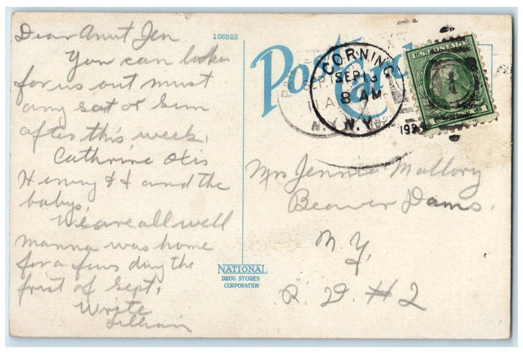 1921 Seneca Park Boat Landing And Band Stand Rochester New York NY Postcard