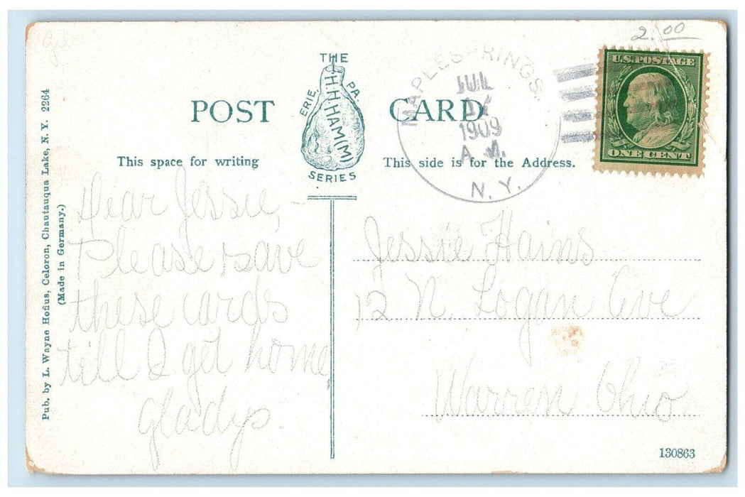 1909 Hall Of Philosophy Chautauqua Institution Chautauqua New York NY Postcard