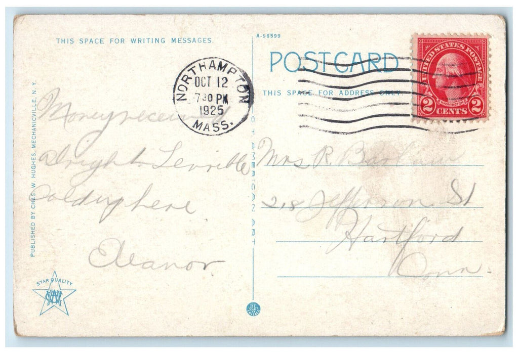 1925 Holyoke Massachusetts and Connecticut River from MT.Tom MA Postcard